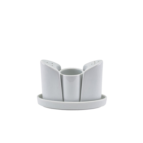 GenWare Porcelain 4 Piece Condiment Set - Pack Of 6