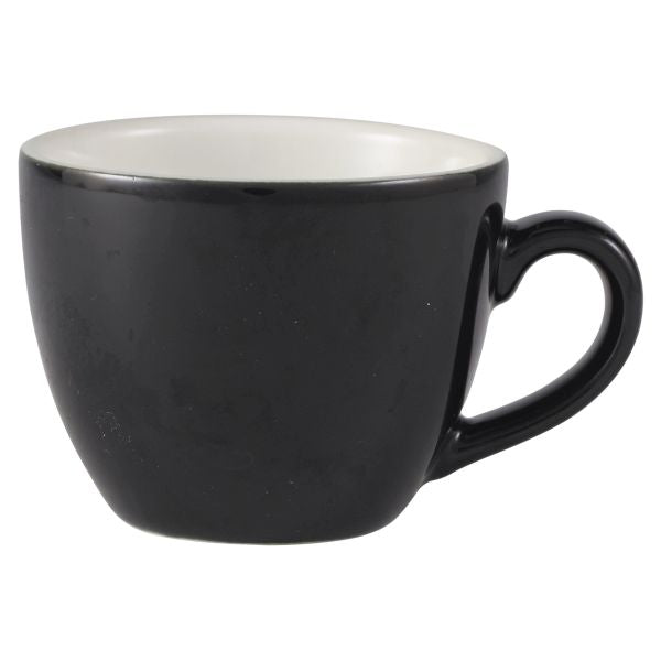 Royal Genware Bowl Shaped Cup 9cl Black