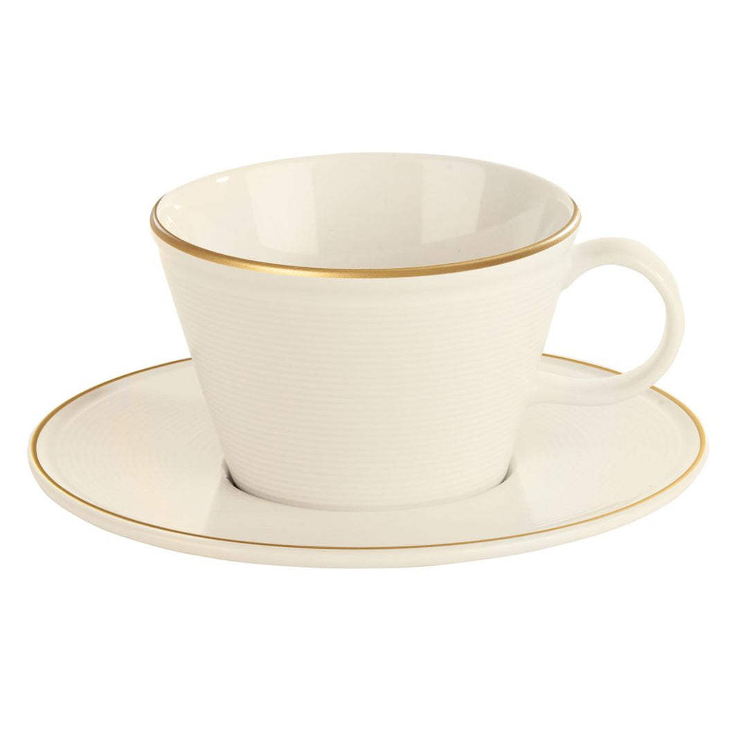 Line Gold Band Cappuccino Cup 25cl - Pack Of 6