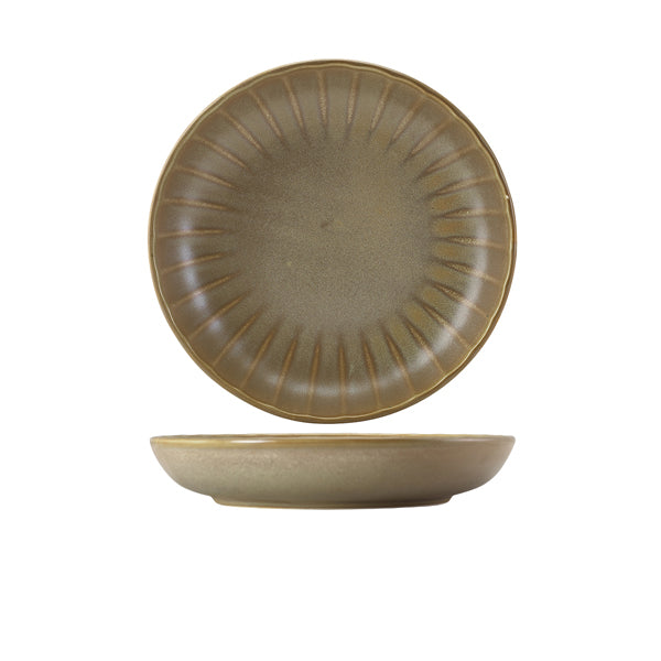 Terra Porcelain Matt Grey Scalloped Coupe Bowl 25.4cm - Pack Of 6