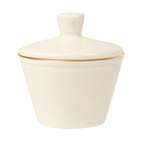 Line Gold Band Sugar Bowl with Lid 25cl - Pack Of 6
