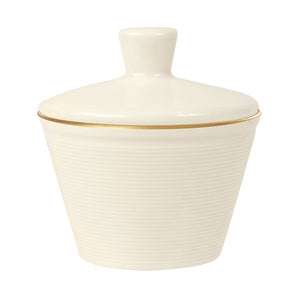 Line Gold Band Sugar Bowl with Lid 25cl - Pack Of 6