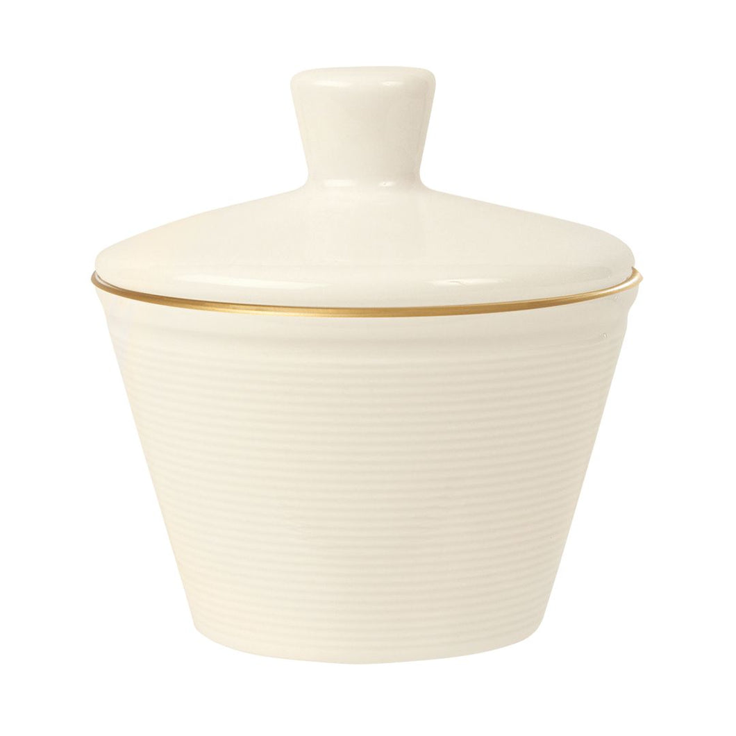 Line Gold Band Sugar Bowl with Lid 25cl - Pack Of 6
