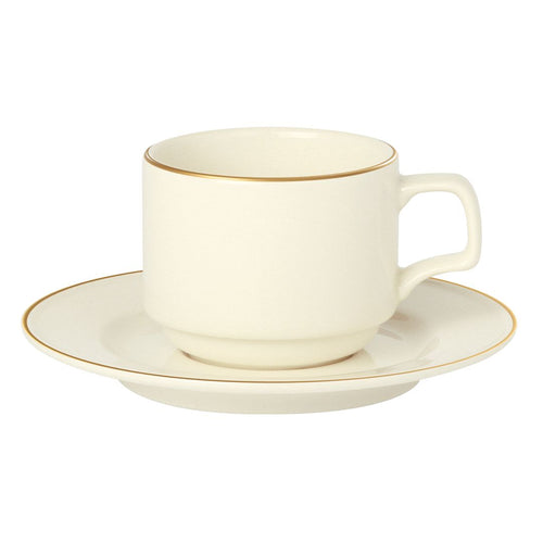 Academy Event Gold Band Saucer To Fit Stacking Cup (A322107) - Pack Of 6