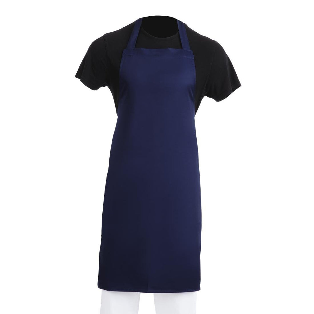Bib Apron Polycotton Navy Blue
