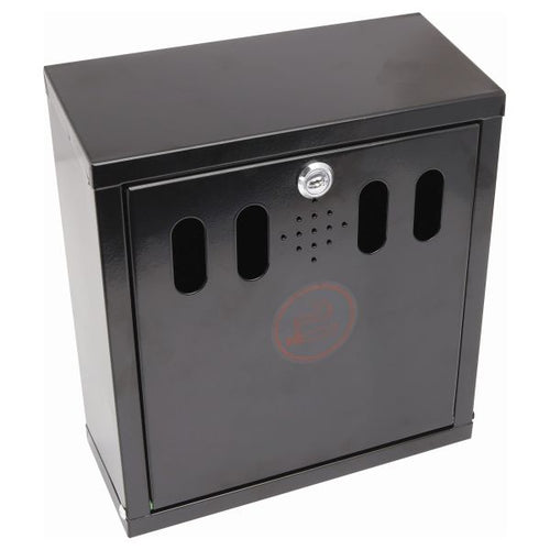 Genware Black Wall-Mounted Outdoor Ashtray