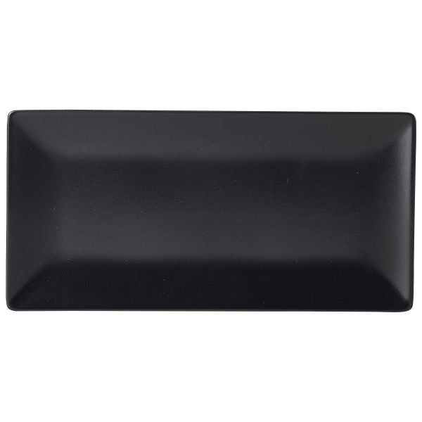 Luna Rect.Coupe Plate 30X15cm Black Stoneware