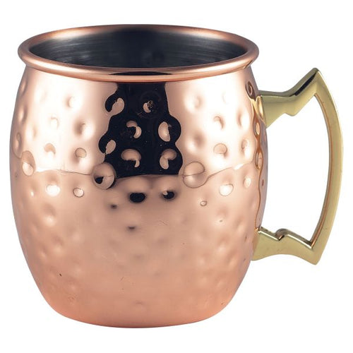 Barrel Copper Mug 40cl/14oz Hammered