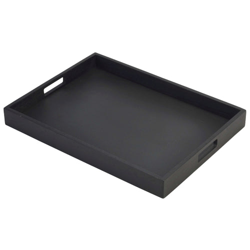 Solid Black Butlers Tray 44 x 32 x 4.5cm