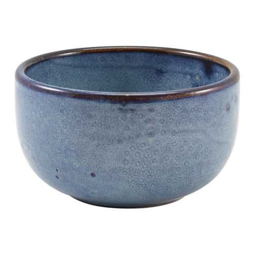 Terra Porcelain Aqua Blue Round Bowl 12.5cm