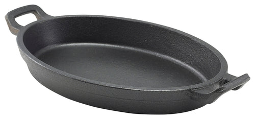 Cast Iron Oval Eared Dish 24 x 17.3 x 3.4cm - Pack Of 6