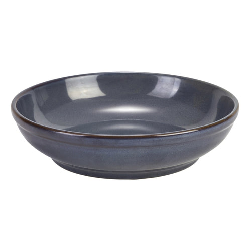 Terra Stoneware Rustic Blue Coupe Bowl 27.5cm