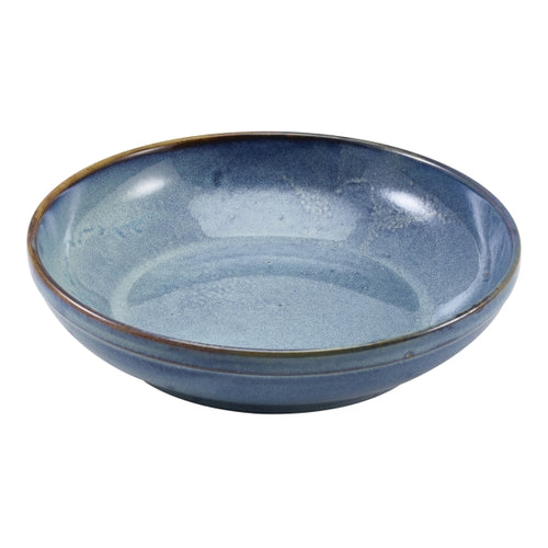 Terra Porcelain Aqua Blue Coupe Bowl 27.5cm
