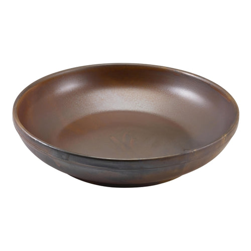 Terra Porcelain Rustic Copper Coupe Bowl 27.5cm