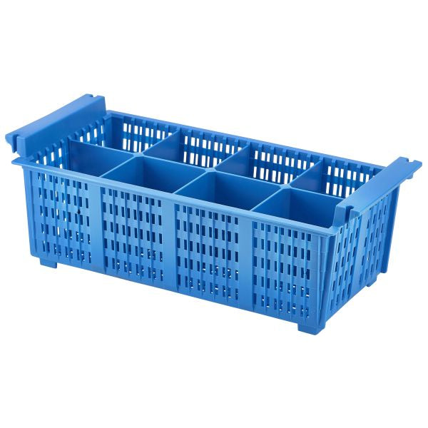 8 Compart Cutlery Basket (Blue)430X210X155mm