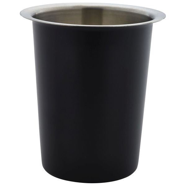 Genware S/St. Black Cutlery Cylinder 4.1/2