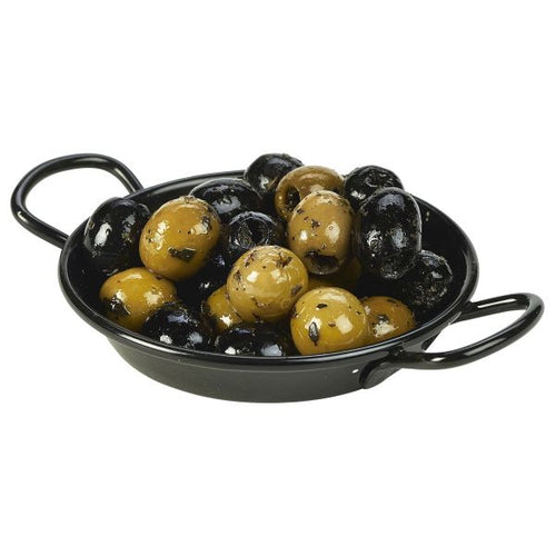 Black Enamel Miniature Paella Pan 10cm