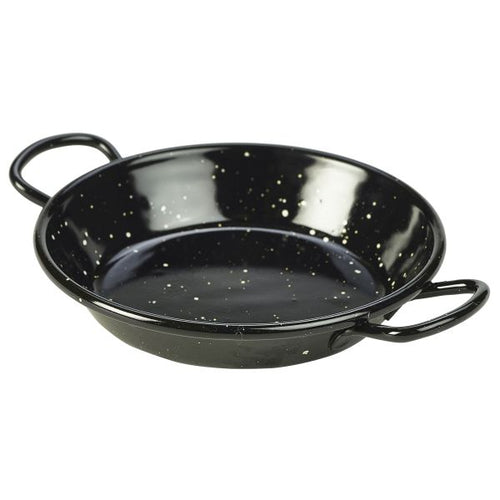 Black Enamel Miniature Paella Pan 12cm