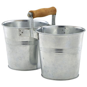 Galvanised Steel Combi Serving Buckets 12cm Dia