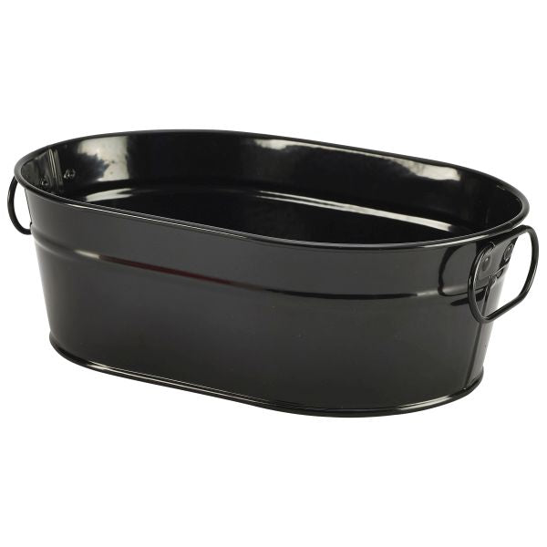 Galvanised Steel Serving Bucket Black 23 x 15 x 7cm