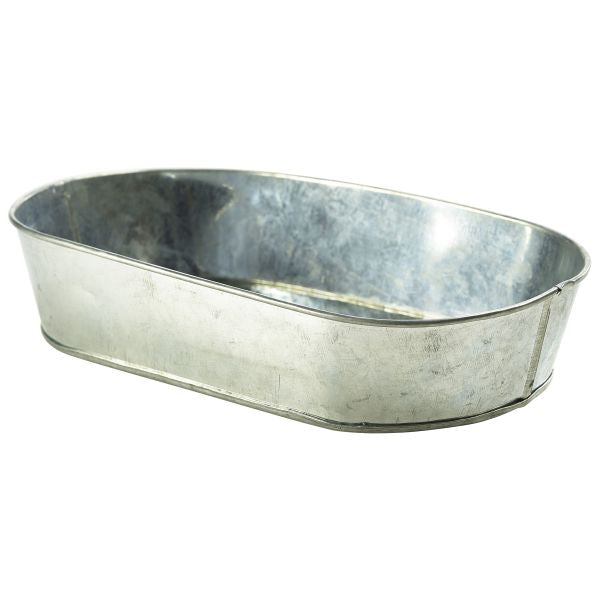 Galvanised Steel Serving Platter 24X15cm