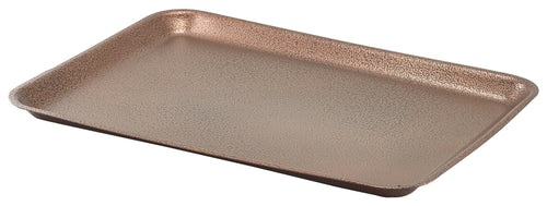 Galvanised Steel Tray 31.5 x 21.5 x 2cm Hammered Copper