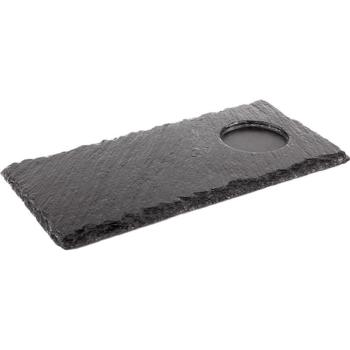 Natural Slate Tray with Recess 25x12cm