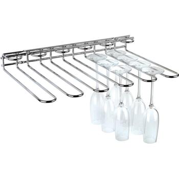 Chrome Plated Wire Glass Rack