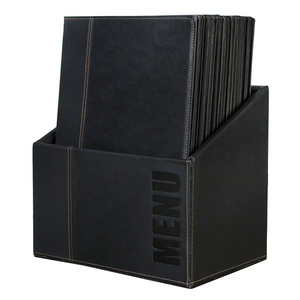 Contemporary Menu Box + 20 A4 Black Menus