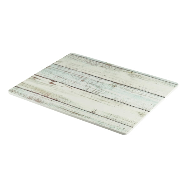 White Wash Wood Effect Melamine Platter GN 1/2