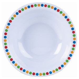Genware Melamine 6" Bowl- Coloured Circles