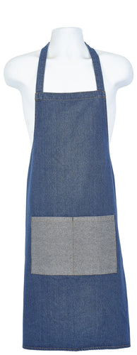 Double Denim Bib Apron 70 x 90cm