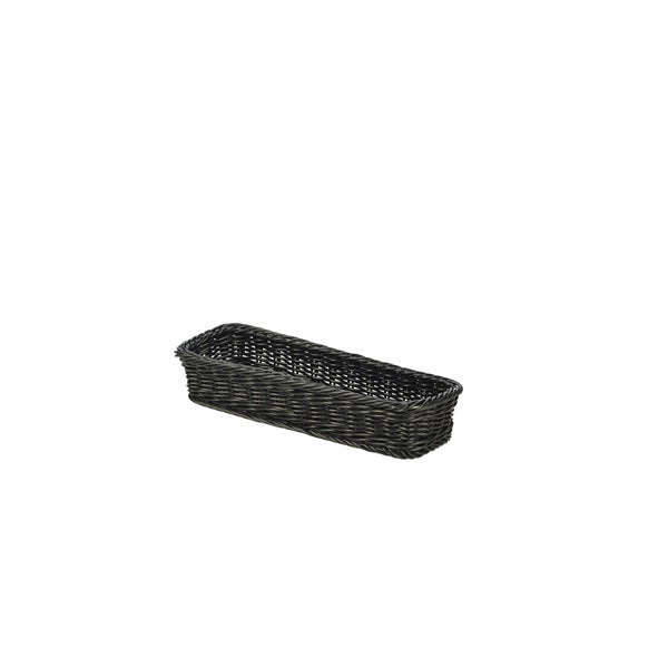 Polywicker Display Basket Black 32 x 11 x 5.5cm