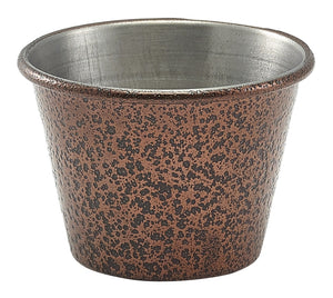 2.5oz Stainless Steel Ramekin Hammered Copper - Pack Of 24