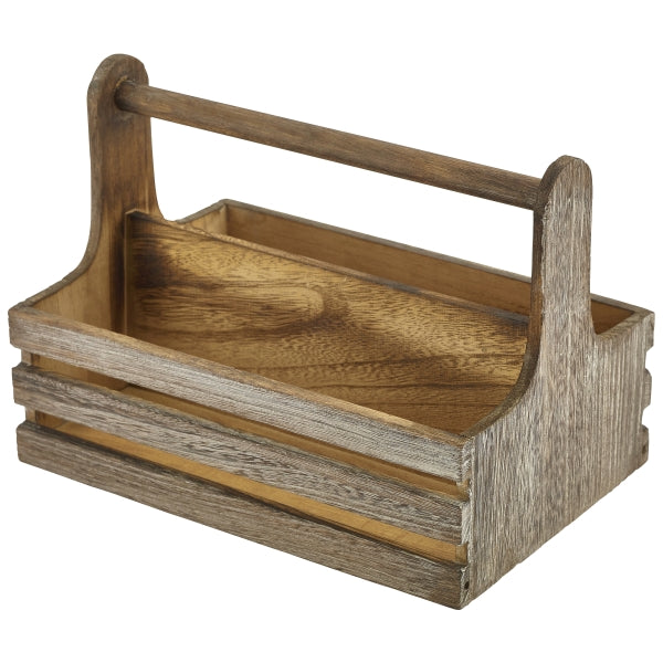 Rustic Wooden Table Caddy