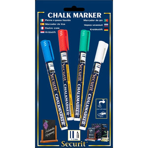 Chalkmarkers 4 Colour Pack (R,G,W,Bl) Small