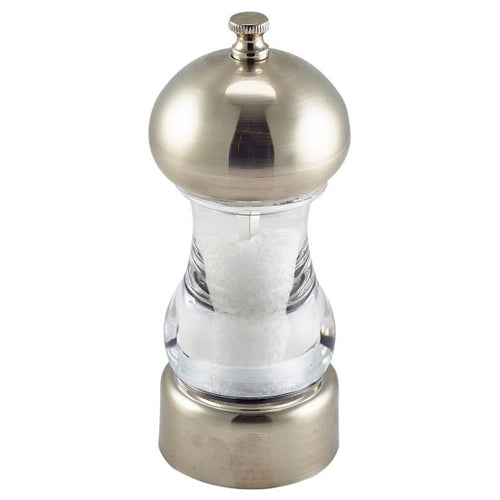 Chrome & Acrylic Salt Or Pepper Grinder 14cm