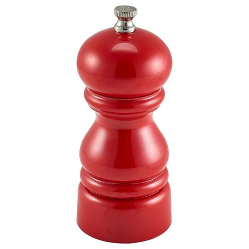 Genware Salt Or Pepper Grinder Red 12.7cm