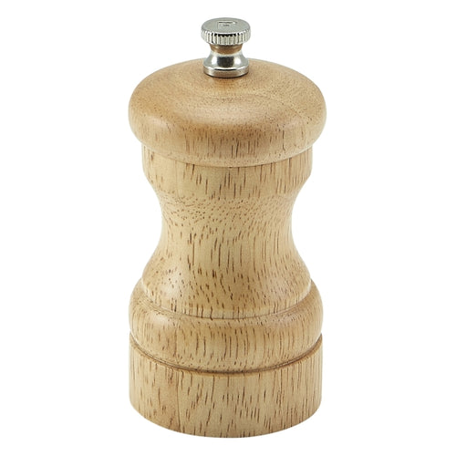 Genware Light Wood Salt Or Pepper Grinder 10cm