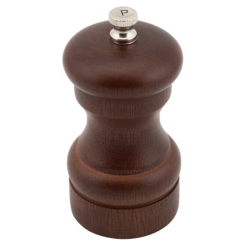 Genware Dark Wood Salt Or Pepper Grinder 10cm