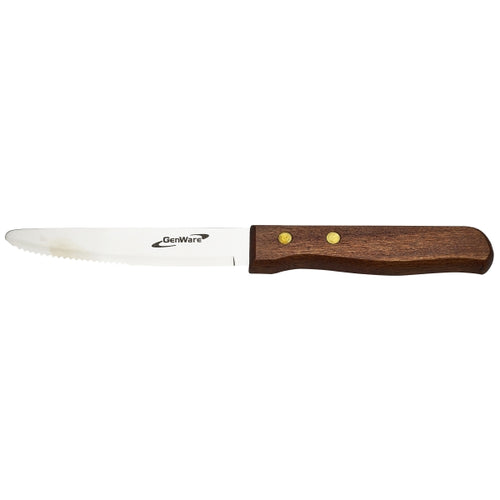 Steak Knife Large - Dark Wood Handle (Dozen)