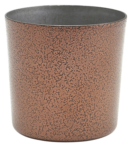 Stainless Steel Serving Cup 8.5 x 8.5cm Hammered Copper - Pack Of 12
