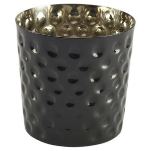 Black Hammered Stainless Steel Serving Cup 8.5 x 8.5cm