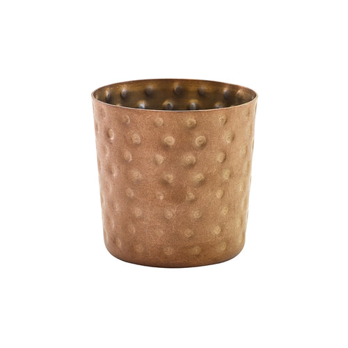 Copper Vintage Steel Hammered Serving Cup 8.5 x 8.5cm - Qty 12