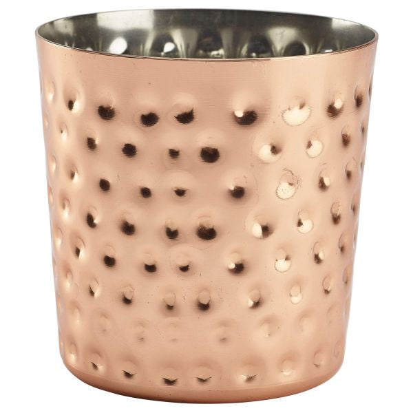 Hammered Copper Plated Serving Cup 8.5 x 8.5cm