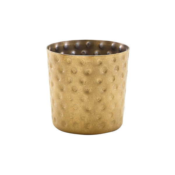 Gold Vintage Steel Hammered Serving Cup 8.5 x 8.5cm - Qty 12