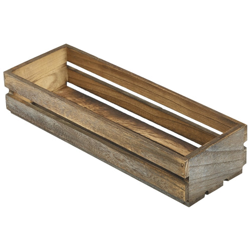 Wooden Crate Dark Rustic Finish 34 x 12 x 7cm