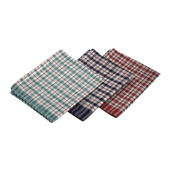 Mini Check T-Towel 43X68cm 10Pcs Mix Colours