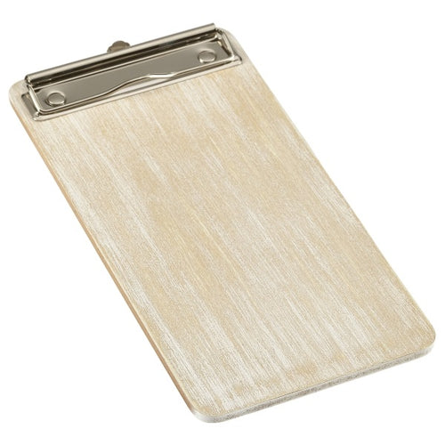 White Wash Wooden Menu Clipboard Wine List 13x24.5x0.6cm