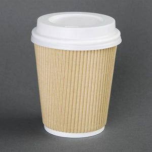 Fiesta Recyclable Coffee Cup Lids White 340ml / 12oz and 455ml / 16oz (Pack Of 50)